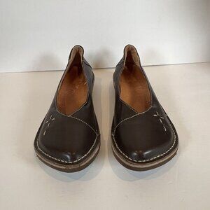 Sergio Tomani Leather Slip-On Shoes Chocolate Brown EU 39-40 US 9-9.5